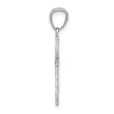 14K White Gold Cross Pendant